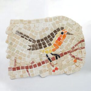 Kit mosaico petirrojo. 260 teselas de 7,5mm. Tamaño: 19×15 cm.