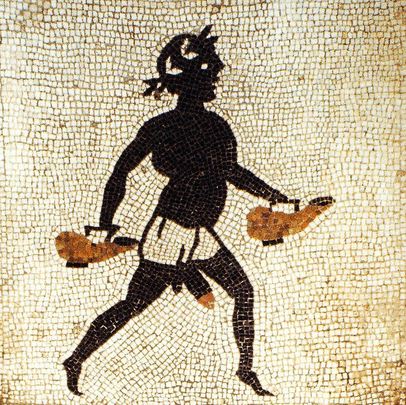 mosaico esclavo caldarium termas
