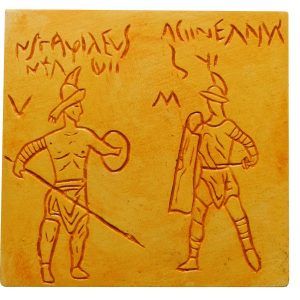 Imán grafiti gladiadores Pompeya