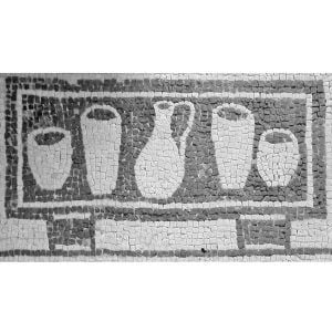 Kit mosaico vasijas cocina romana. 2400 teselas de 5mm. Tamaño 36×20 cm.
