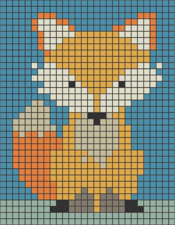 kit mosaico zorro para niños
