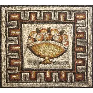 Kit mosaico romano jarrón con fruta. 5700 teselas de 7,5mm. Tamaño 85×76 cm.