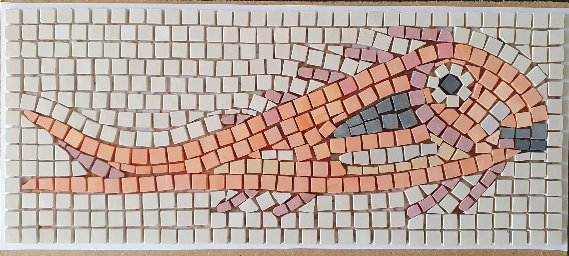 mosaico pez naranja Tarraco sin lechada