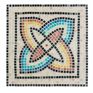 Kit mosaico Estrella Nudo de Salomón. 1000 teselas de 7,5mm. Tamaño: 30×30 cm.