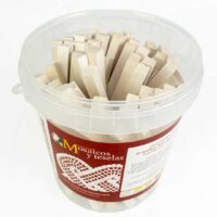 50 barras teselas blancas para cortar 9x9x120 mm.