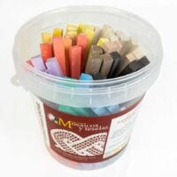 Cubo 50 barras colores surtidos. 9x9x120 mm.