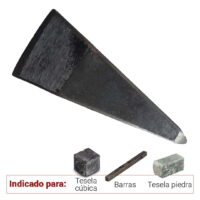 Cuña o tajadera para corte de teselas