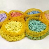 Malla teselas mosaico colores de 9x9x9mm
