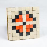 Kit mosaico flor roja y negra (80 teselas)