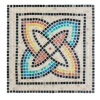Kit mosaico Estrella Nudo de Salomón. 1000 teselas de 7,5mm. Tamaño: 30×30 cm.