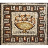 Mosaico jarrón artesanal con fruta. Tamaño 85×76 cm. 5700 teselas de 7,5mm.