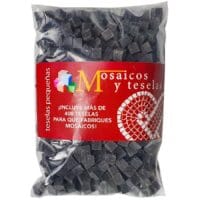 Bolsita 400 miniteselas negras de 5x5x5mm