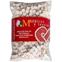 Bolsita 400 miniteselas blancas de 5x5x5mm