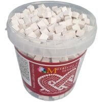 Cubo 1000 teselas blancas mosaico de 9x9x9mm