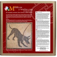 Kit mosaico Cave Canem. 5000 teselas de 5mm. Tamaño 38×38 cm.