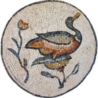 Kit mosaico pato circular. 2800 teselas de 7,5mm. Tamaño 60×60 cm.