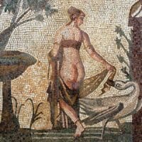 Kit mosaico Leda y el cisne. 6500 teselas de 7,5×7,5x3mm. Tamaño: 60×60 cm.