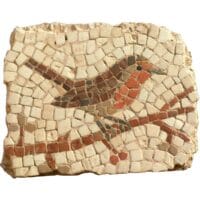 Kit mosaico petirrojo. 260 teselas de 7,5mm. Tamaño: 19×15 cm.