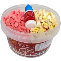Cubo surtido 1000 teselas planas de 7,5×7,5×3 mm para mosaico