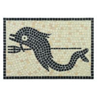 Kit Mosaico Delfín con tridente. 960 teselas de 7,5mm. Tamaño: 28x19cm